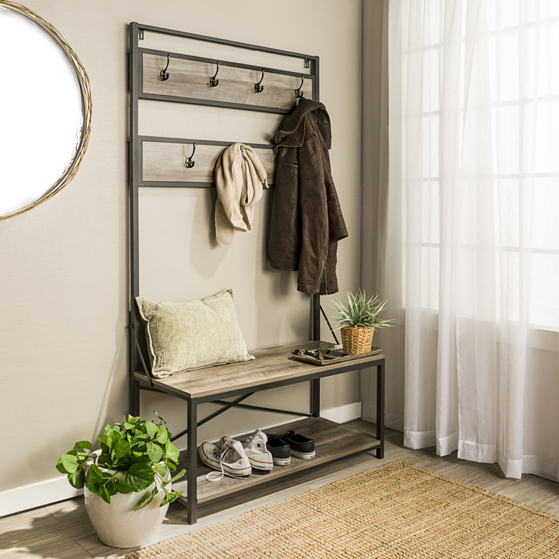 Laurel Foundry Modern Farmhouse Jannie Hall Tree Bench and Shoe Storage & Reviews